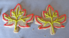 Decorated leaf cookies